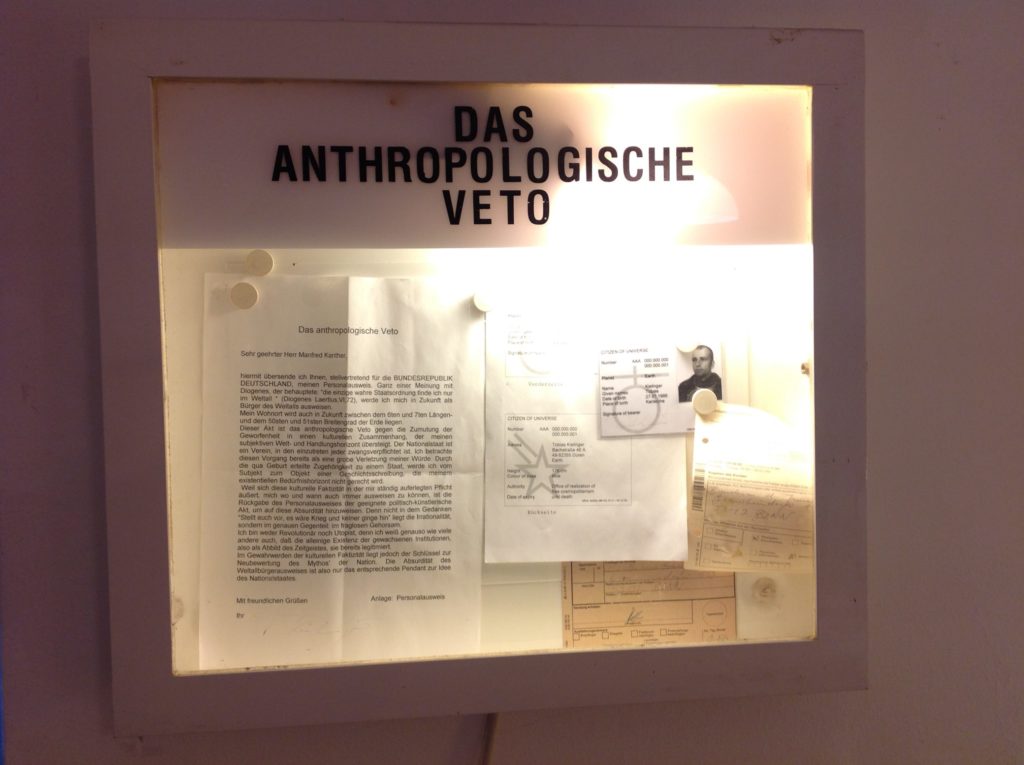 1997, Objekt,"Das anthropologische Veto"